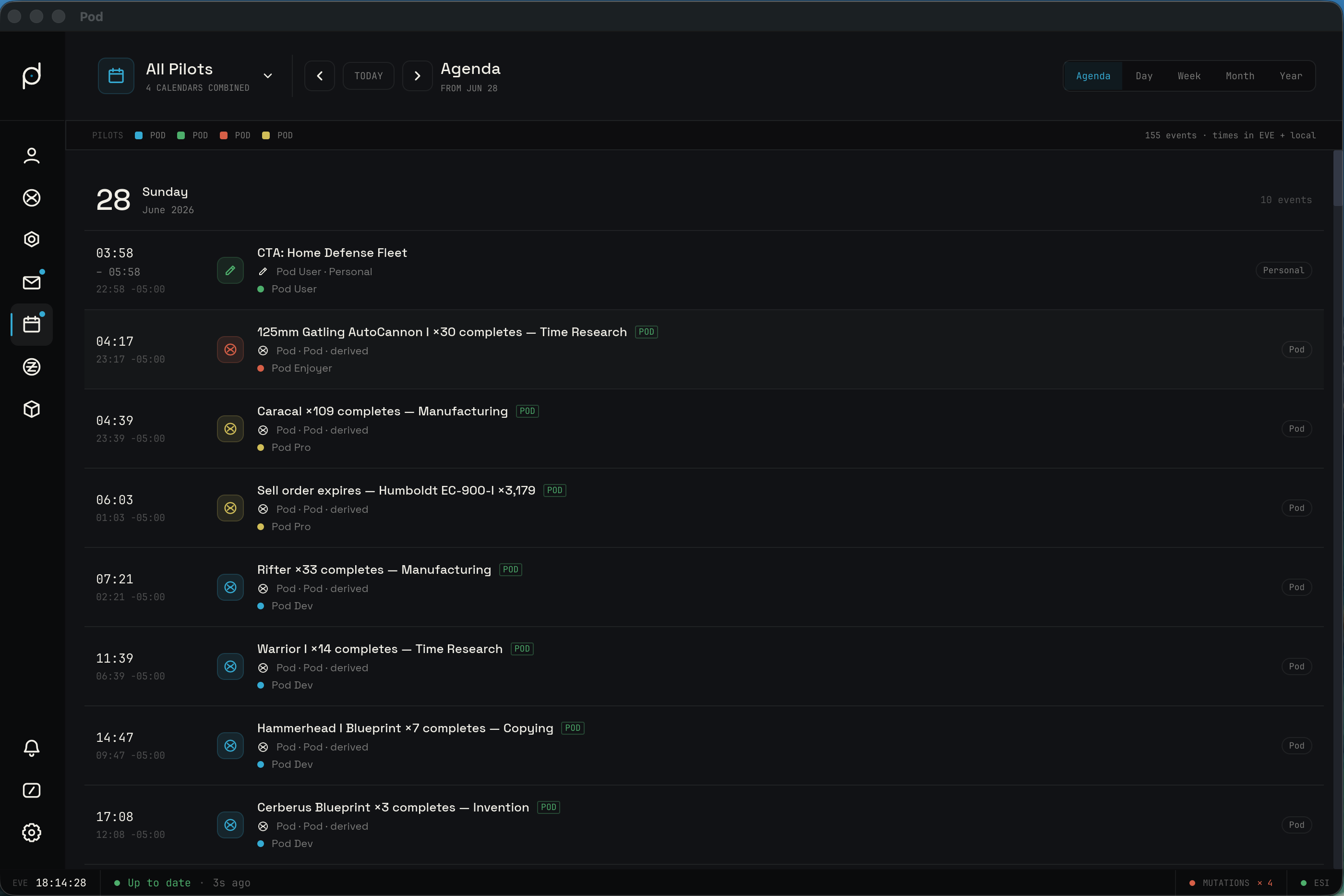 Agenda view