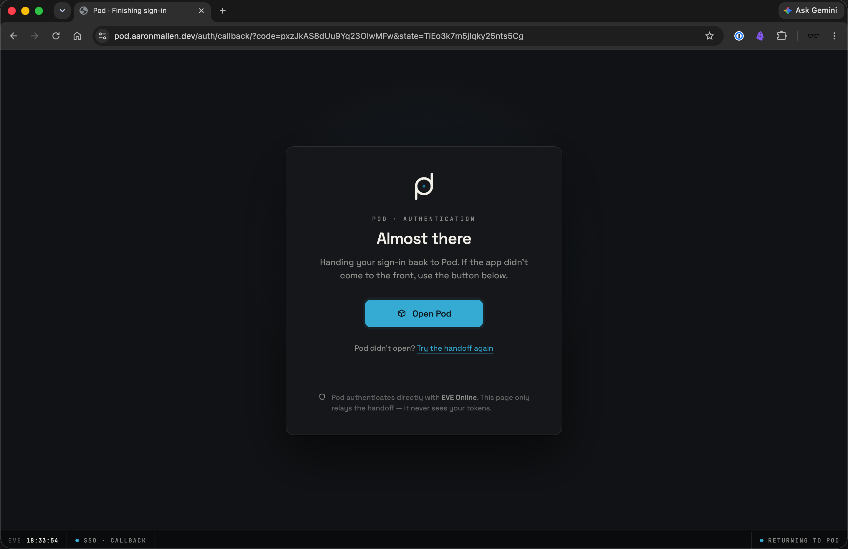 EVE single sign-on panel with the Add a character title