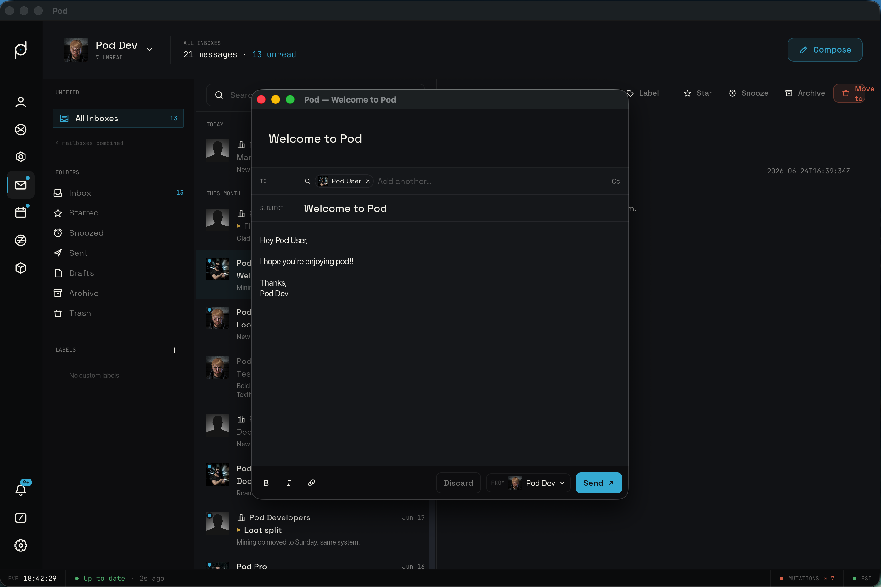Compose window